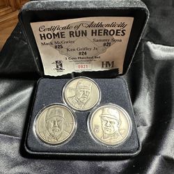 Home run hero’s 3 coin set
