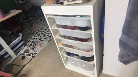 IKEA shelves with drawers