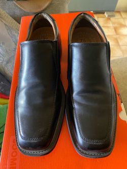 George Slip On Black Dress Shoes Mens 7 1/2