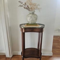 Antique French Marble Top Kidney Shaped Table