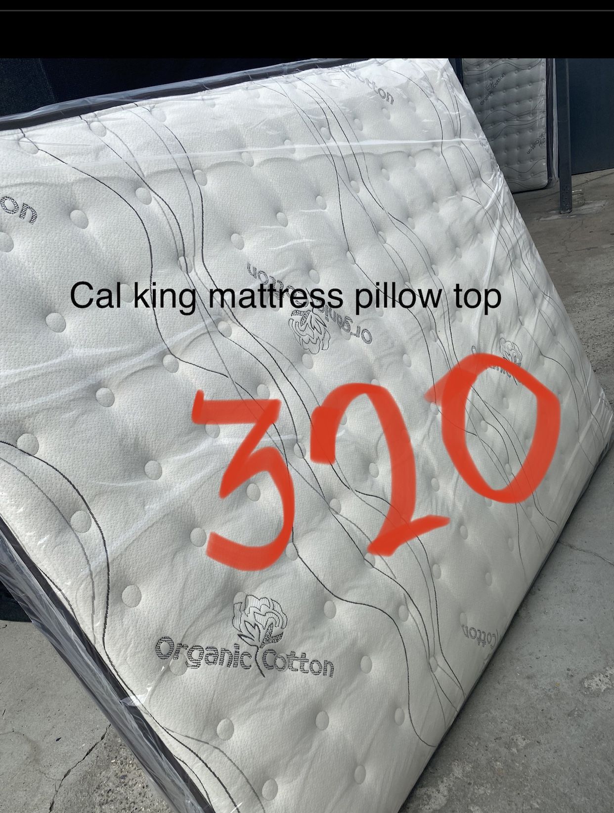 Cal King Size Mattress Pillow Top
