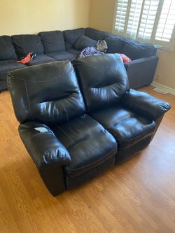 Two seat leather couch