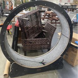 Assembled New 43 Large Cat Exercise Wheel for Indoor Cats, Quiet Cat Running Wheel with Safety Lock