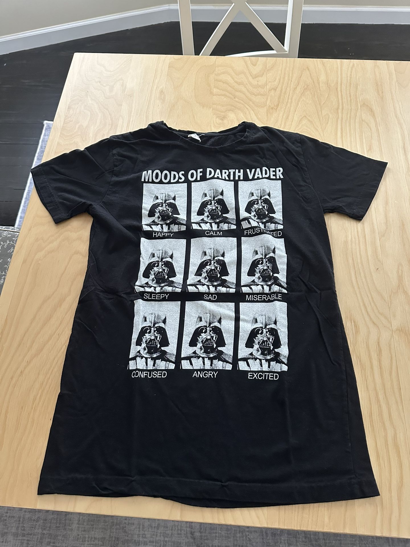Star Wars Moods of Darth Vader Black T-Shirt Empire Sith Black Tee Size Large