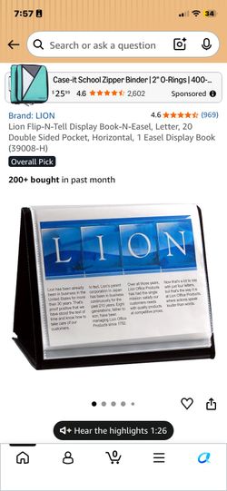 Lion Flip-n-Tale Display Books Letter & Legal