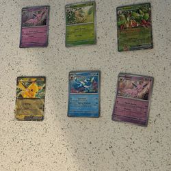 Pokémon Cards Pikachu Vaporeon Leafon Espeon Hyrdapple 