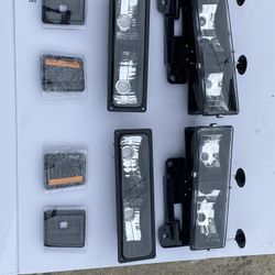 94-00 chevy c/k 1500 suburban/tahoe 8 pcs heading black amber
