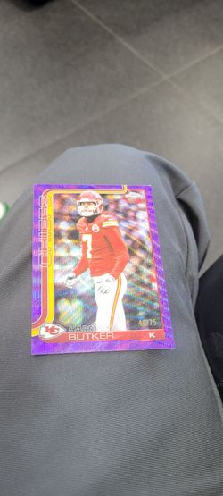 Harrison Butker Topps Chrome Purple Refractor /75