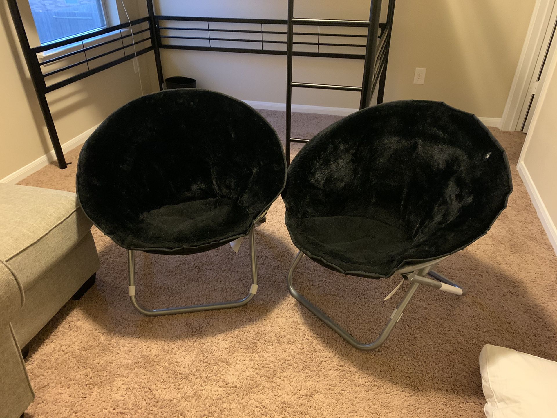 Set of two foldable chairs (will accommodate adults)