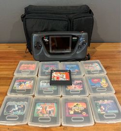 SEGA Game Gear Vintage Portable Video Game System BUNDLE DEAL 13 Games Included + Carrying Case VERY GOOD COSMETIC CONDITION & WORKS FINE