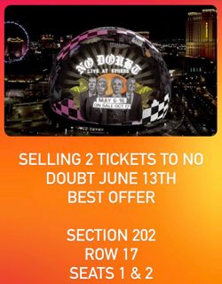 No doubt sphere tickets