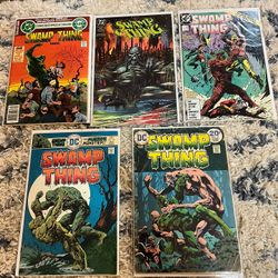 Swamp Thing DC Comics 5 Issue Comic Lot Bronze Age Newsstand Key