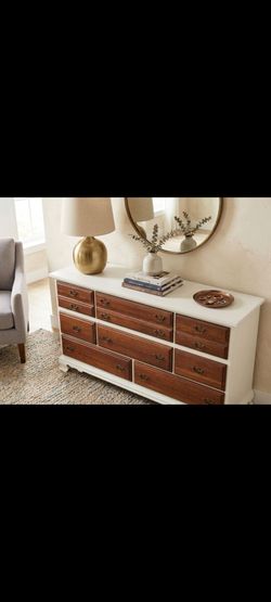 ✨ Vintage Two-Tone Dresser 😍😍 Farmhouse Charm at a Great Price! ✨