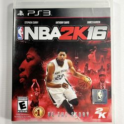 NBA 2K16 PlayStation 3 Anthony Davis Complete with Manual Tested