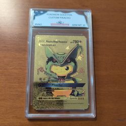 PGC Gem Mint 10 Gold Foil Pikachu Mega Rayquaza