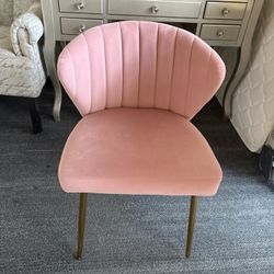 Pink Clamshell Style Chair