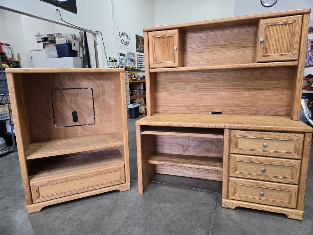 Armoire And Computer Desk
