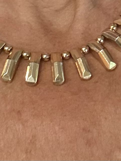 14k Solid Gold Cleopatra Style Choker Necklace