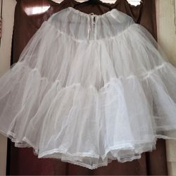 Girl White Tulle Petticoat 