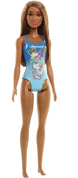 Barbie Beach Friend Nikki Brunette Doll With Molded Swimsuit