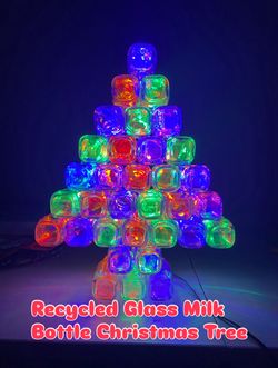 Recycled Glass Bottles Christmas Tree