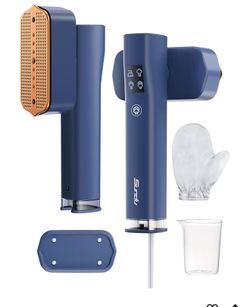 Travel Steamer for Clothes,15s Fast Heat-up Portable Iron,35mins Runtime & 100ml Large Tank,25g/min Steam,Ceramic Panel,Stands on Desk,Wrinkle Remover