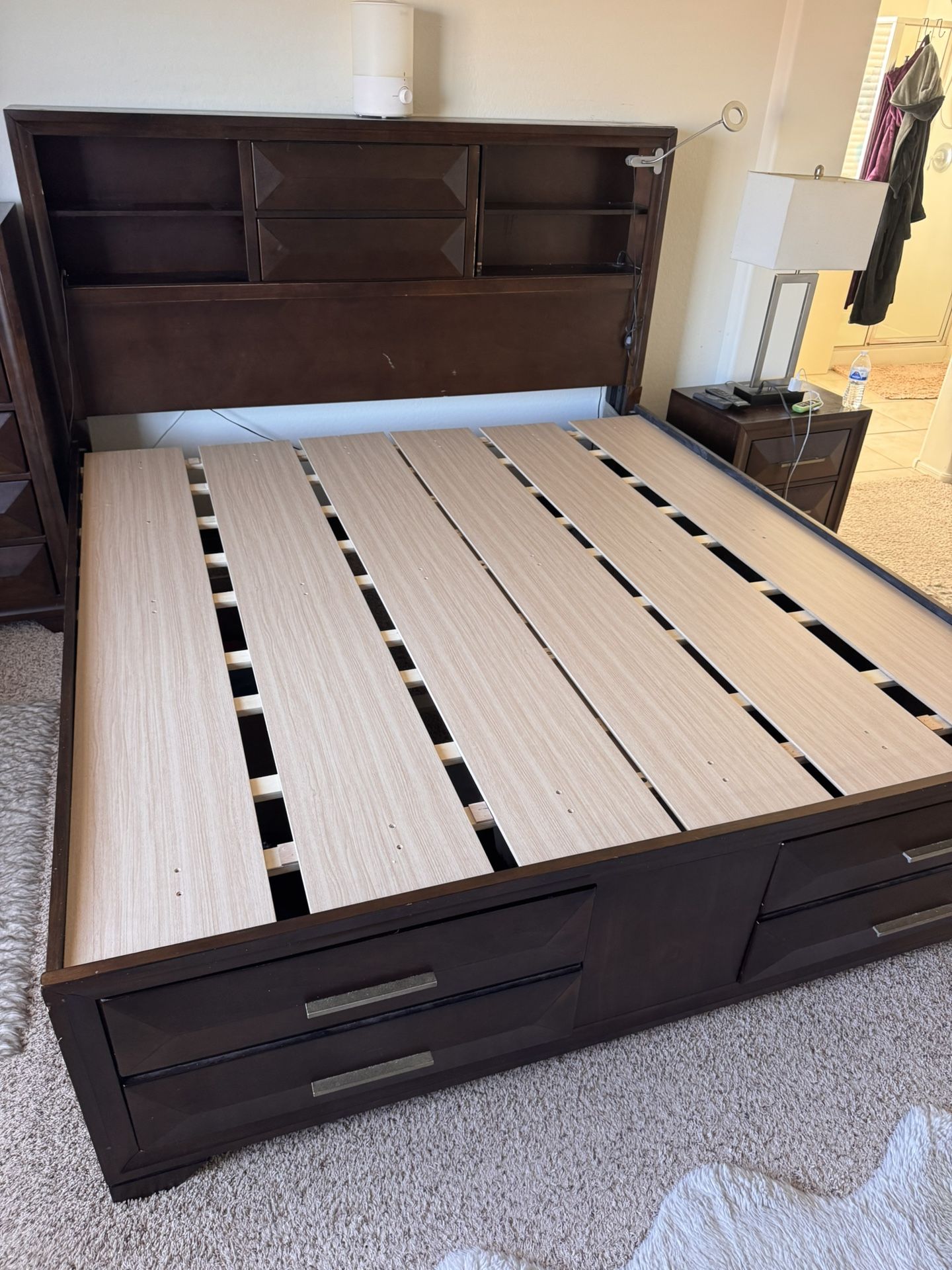 Wooden King Platform Bed Frame