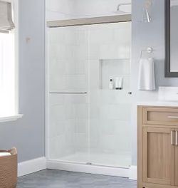 44 to 48 in. W x 70-1/4 in. H Semi-Frameless Sliding Shower Door