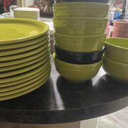 Fiesta plates and bowls