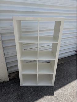 Delivery Available! IKEA White 8 Cubby Cube Vertical Modular Style Bookshelf Shoe Rack Shelf! Good Condition, some cosmetic wear. Sturdy! 31x15.5x59in