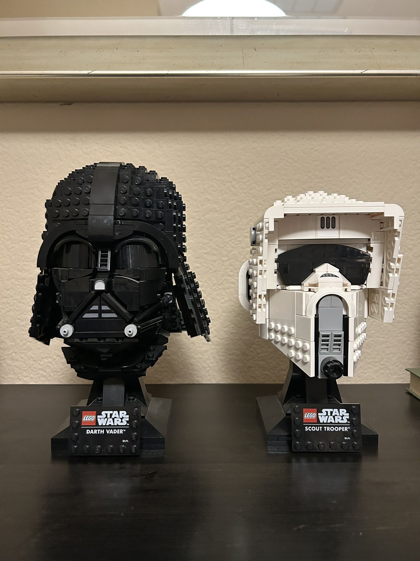 Lego Darth Vader and Scout Trooper Helmets (Star Wars)