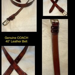 2 Genuine COACH 40” Belts