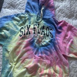 Tie Dye Six Flags Hoodie
