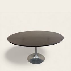 Vintage MCM 1960s Maurice Burke for Arkana Tulip Pedestal Dining Table - 60” Diameter