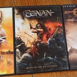 Hercules Conan Barbarian 3 Movie DVD Lot Action Warrior Arnold Johnson Jason Momoa