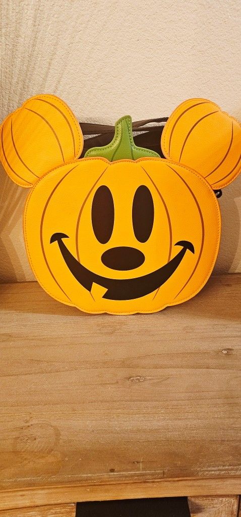 Loungefly Disney Mickey Mouse Jack O Lantern Crossbody Purse