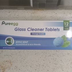 12 Pack Glass Cleaner Tablets Eco Friendly New In Box