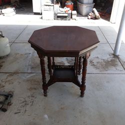 Antique Octagon Game Table