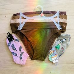 Brand New Intimates Bundle: 4-Pack Danskin Underwear + 2 Pairs Forever 21 Socks