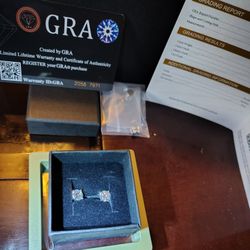6.5mm Moissanite Diamond Magnetic Earrings 