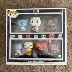 Funko Pop BT21 / BTS 7 pack Set Exclusive Barnes & Noble Edition New