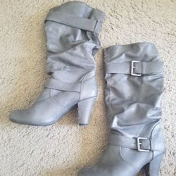 Tall Grey Boots