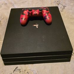 PS4 Pro With Controler And Hookups 
