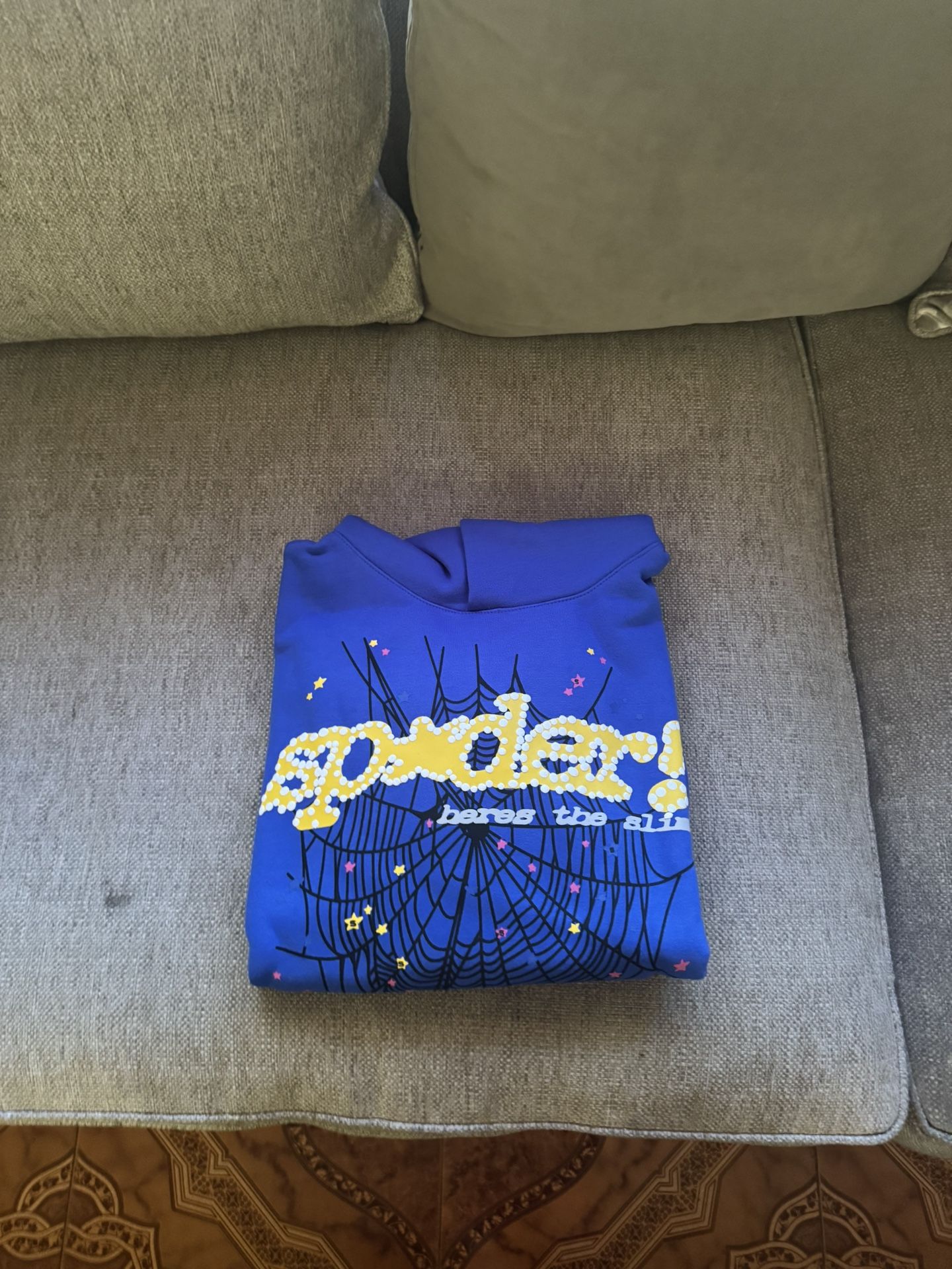 Blue Tc Spider Hoodie Brand New Size Small