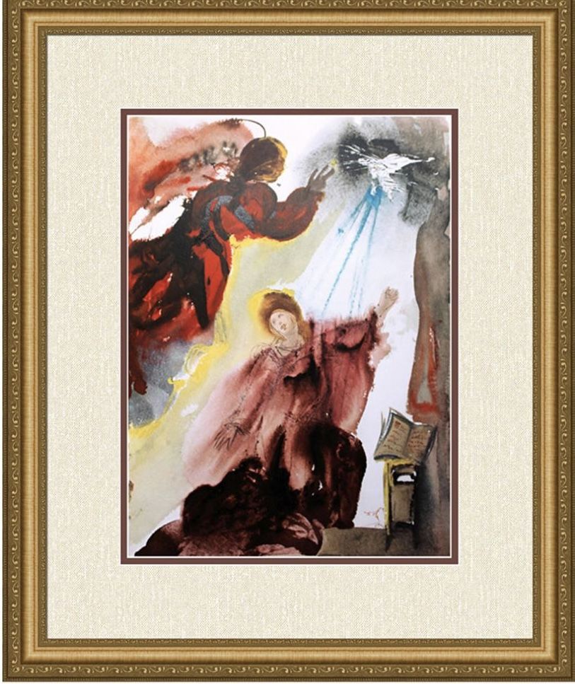 salvador dali biblia sacra framed Mariae Annunciate