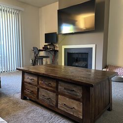 Real Wood Coffee Table With Storage
