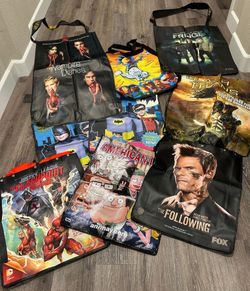 Lot of 9 Comic Con Swag Bags NEW