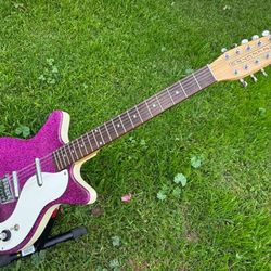 Purple Danelectro 12 String Guitar