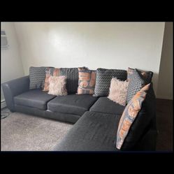 Full Couch With Pillows, tables & TV stand