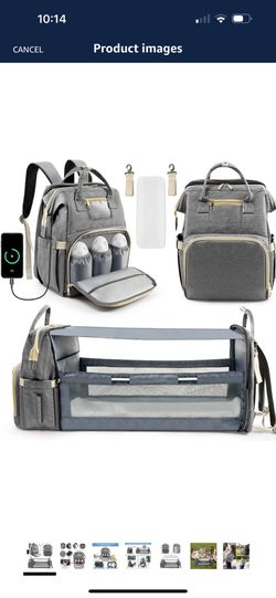 Baby Diaper Backpack  With Changing Station 